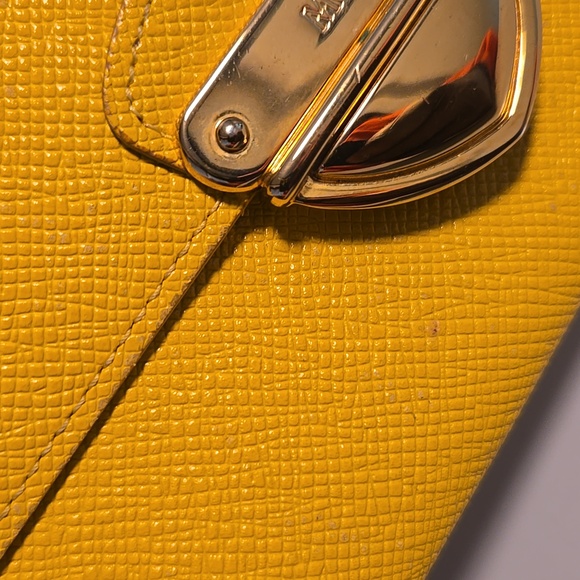 MCM Yellow Leather Wallet with Gold Accent - Picture 16 of 16